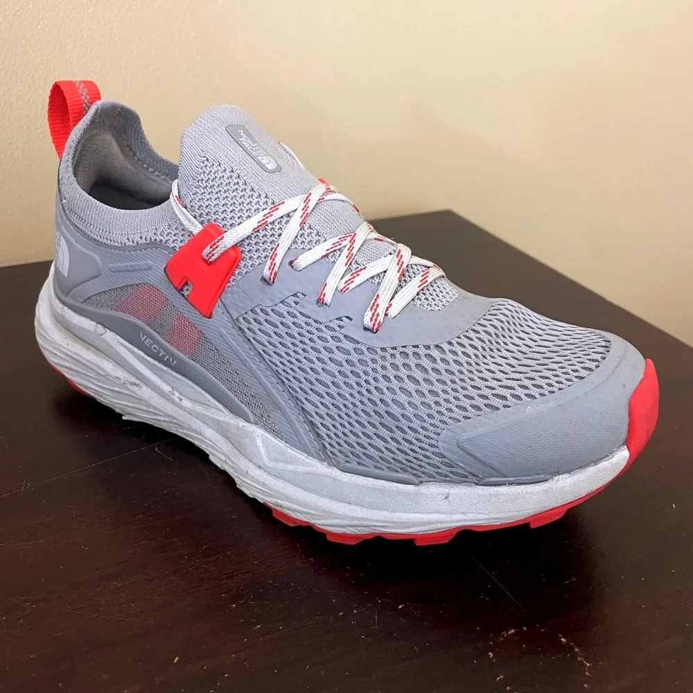 The North Face‎ Vectiv Womens Grey Red Trail Running Shoes NF0A4PFL Size 7